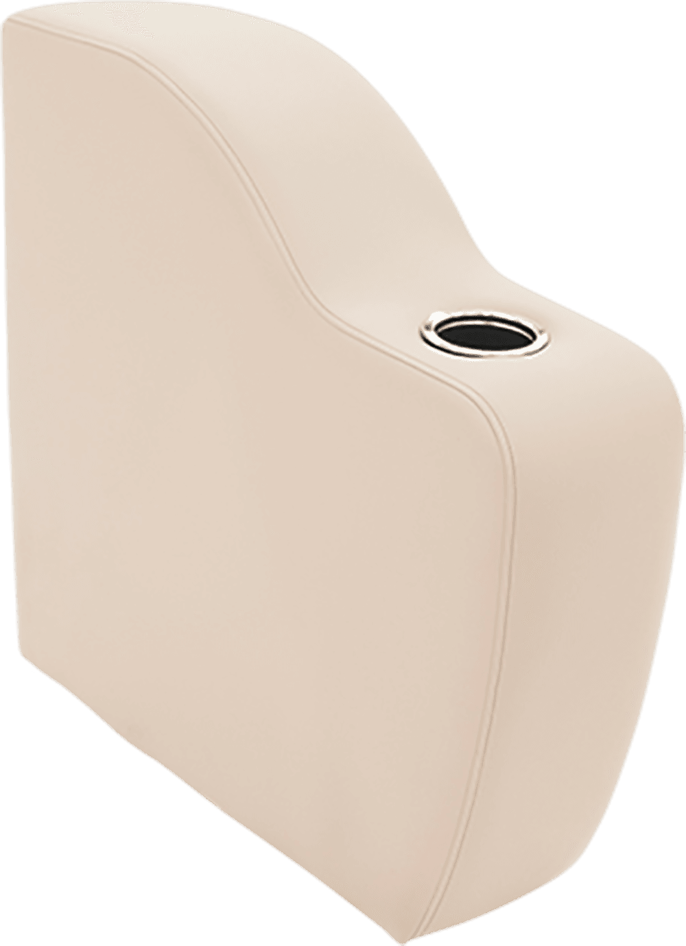 31 Inch Depth Curved Arm Beige