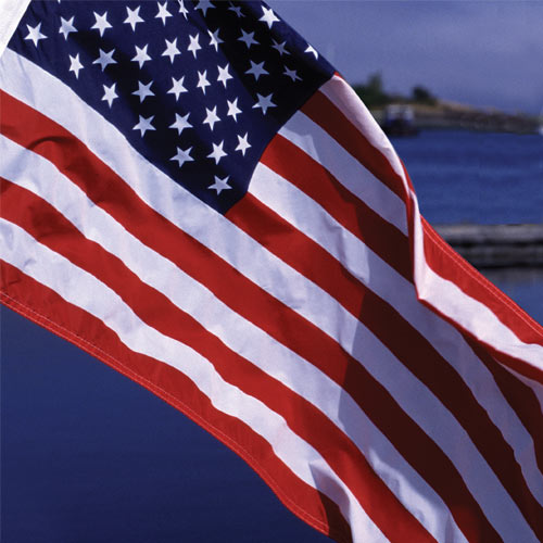 thumbnail image 2 of 16x24 Inch American Nautical Boat Flag – Sewn Embroidered Stars And Stripes, USA Made Style 2 of 2