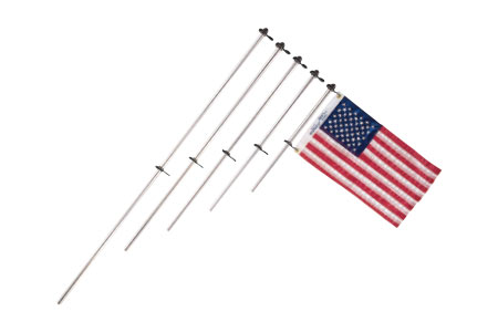 Flag Pole with Charlevoix ® Flag Clips.