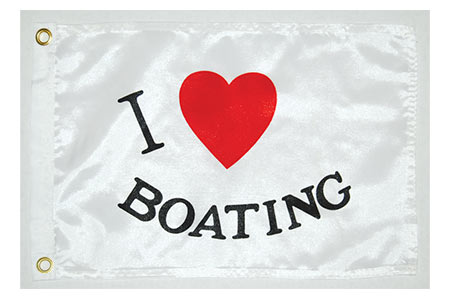 I Love Boating Flag