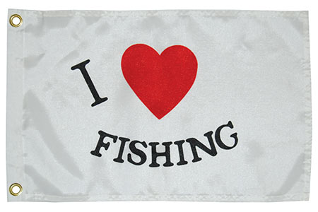 I Love Fishing Flag