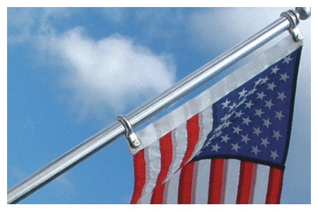 Taylor Made Products Flag Pole Set Polished Stainless Steel 